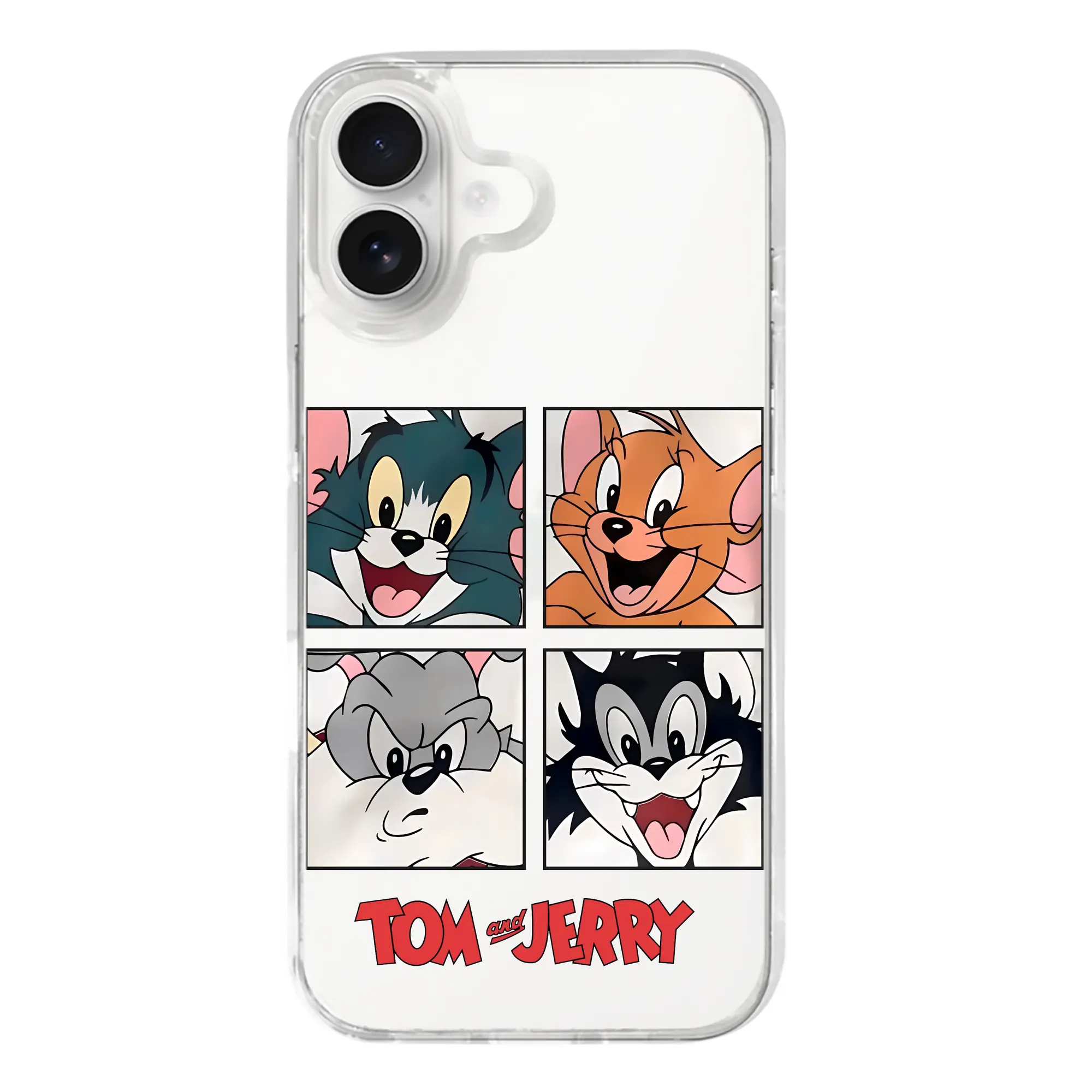 トムとジェリー グッズ トム - iPhone 17シリーズ 透明スマホケース – 薄型・耐衝撃・精密フィット保護カバー